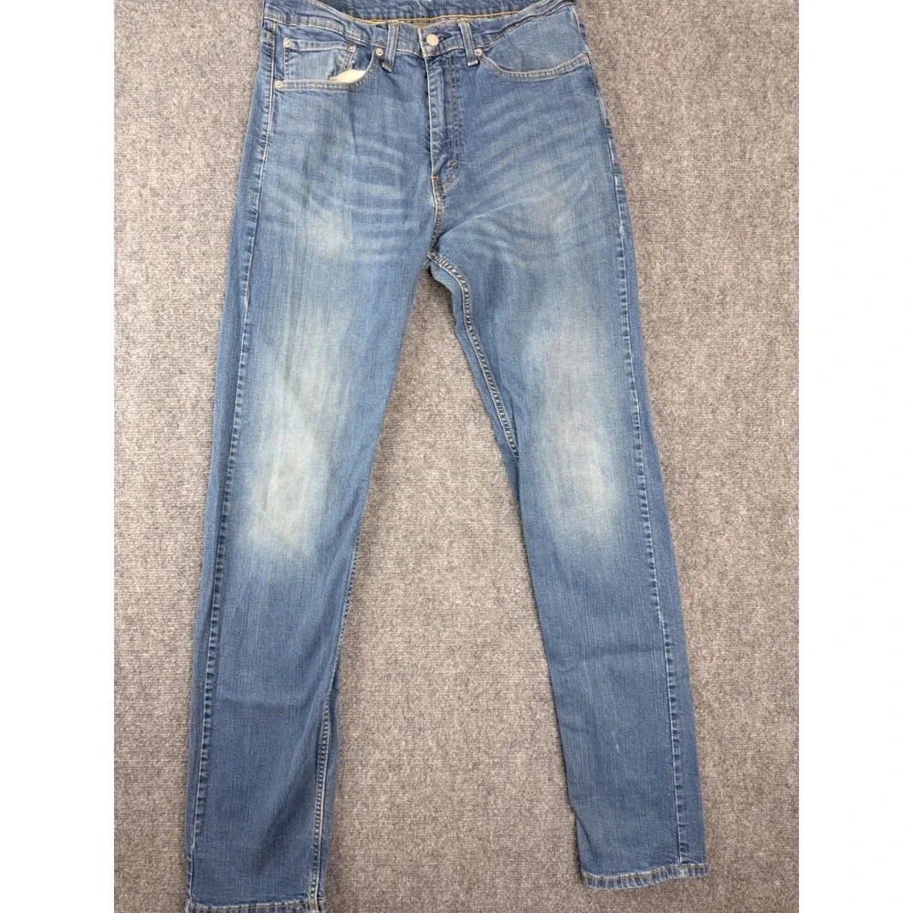 Levis 505 Regular Fit Straight Leg Blue Denim Jeans Mens W34 L36 00505-1064‎